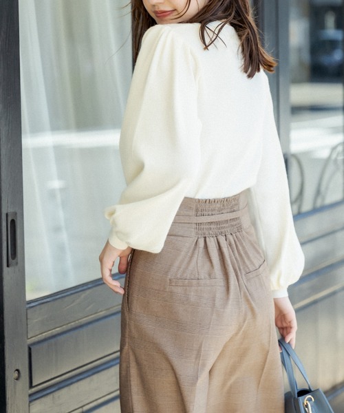 OLIVE des OLIVE（オリーブデオリーブ）の「レディライクハイネックニット（ニット/セーター・レディース・サックスブルー/ミント/ブラック/オフホワイト/ブラウン・FREE）」の7枚目の写真