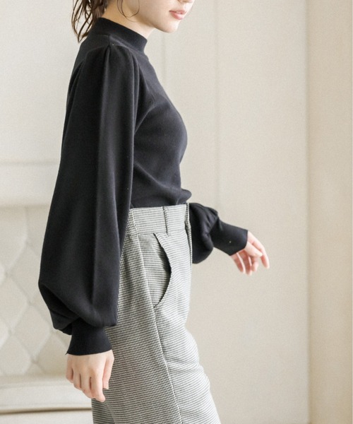 OLIVE des OLIVE（オリーブデオリーブ）の「レディライクハイネックニット（ニット/セーター・レディース・サックスブルー/ミント/ブラック/オフホワイト/ブラウン・FREE）」の14枚目の写真