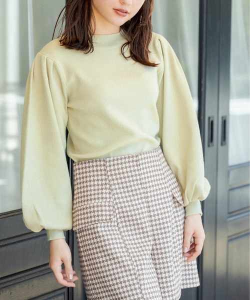 OLIVE des OLIVE（オリーブデオリーブ）の「レディライクハイネックニット（ニット/セーター・レディース・サックスブルー/ミント/ブラック/オフホワイト/ブラウン・FREE）」の16枚目の写真