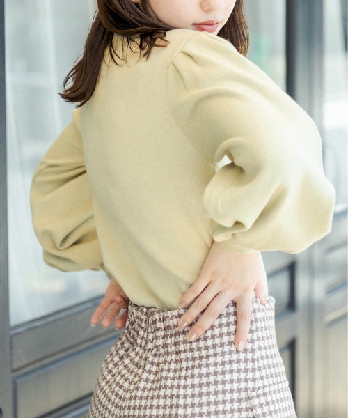 OLIVE des OLIVE（オリーブデオリーブ）の「レディライクハイネックニット（ニット/セーター・レディース・サックスブルー/ミント/ブラック/オフホワイト/ブラウン・FREE）」の17枚目の写真