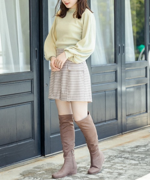 OLIVE des OLIVE（オリーブデオリーブ）の「レディライクハイネックニット（ニット/セーター・レディース・サックスブルー/ミント/ブラック/オフホワイト/ブラウン・FREE）」の18枚目の写真