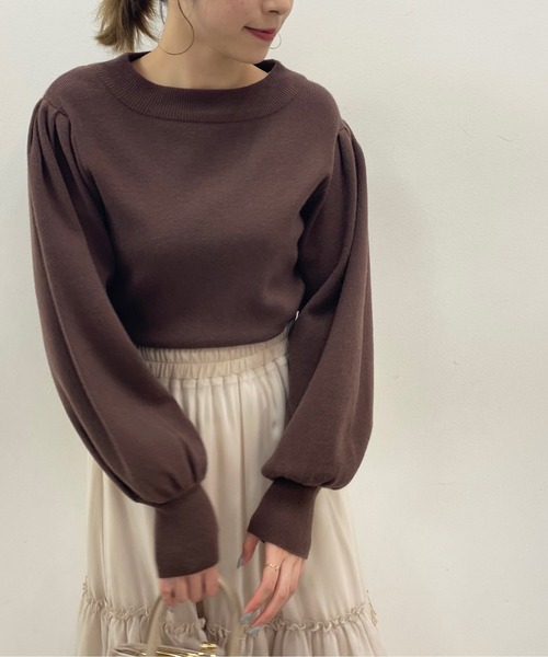 OLIVE des OLIVE（オリーブデオリーブ）の「レディライクハイネックニット（ニット/セーター・レディース・サックスブルー/ミント/ブラック/オフホワイト/ブラウン・FREE）」の11枚目の写真