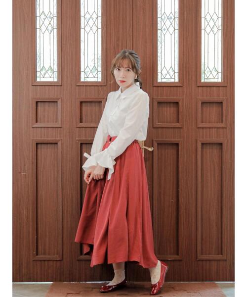 Areeam（アリーム）の「静かな魅力のモノクロブラウス（シャツ/ブラウス・レディース・ブラック/オフホワイト・FREE）」の10枚目の写真