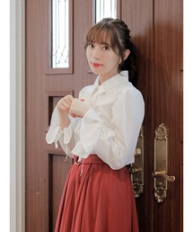 Areeam | 静かな魅力のモノクロブラウス(シャツ/ブラウス)