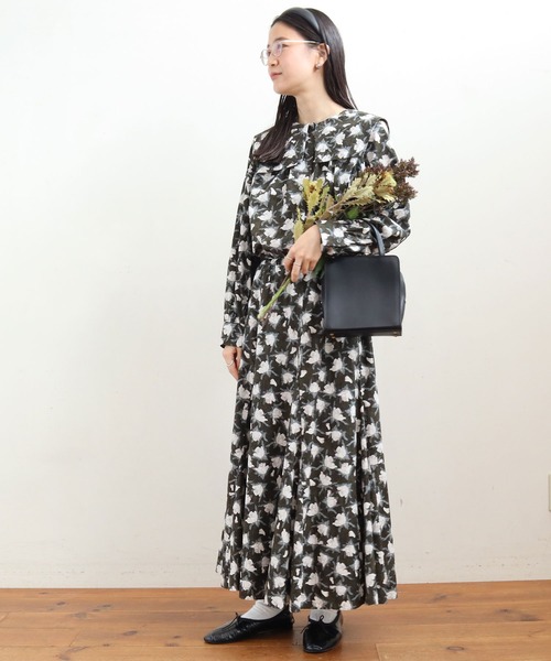 fig Ｌondon（フィグロンドン）の「ROSE　BL（シャツ/ブラウス・レディース・ダークブラウン/グリーン・FREE）」の9枚目の写真