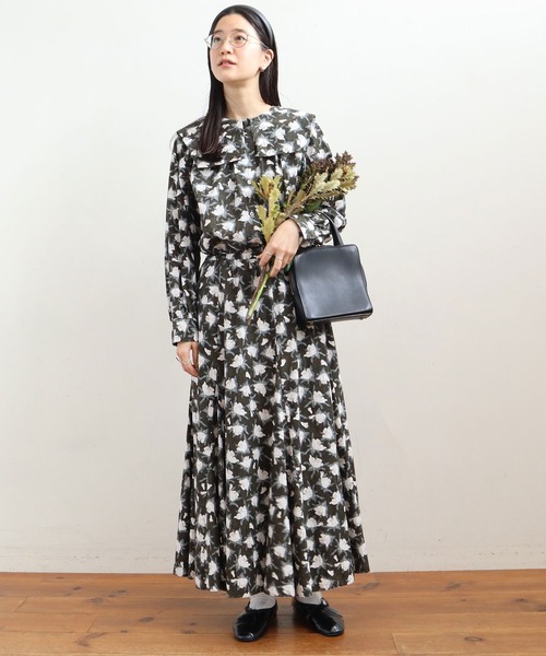 fig Ｌondon（フィグロンドン）の「ROSE　BL（シャツ/ブラウス・レディース・ダークブラウン/グリーン・FREE）」の19枚目の写真