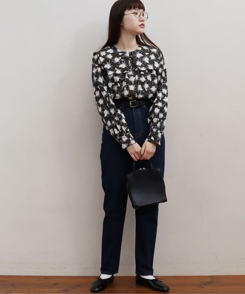 fig Ｌondon（フィグロンドン）の「ROSE　BL（シャツ/ブラウス・レディース・ダークブラウン/グリーン・FREE）」の5枚目の写真