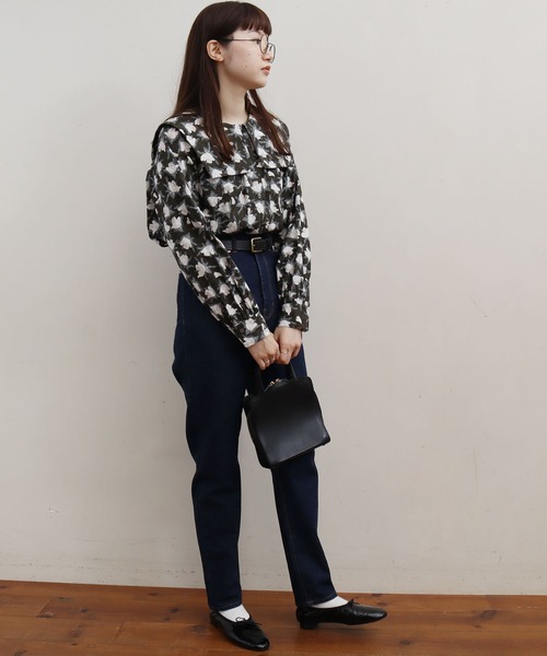 fig Ｌondon（フィグロンドン）の「ROSE　BL（シャツ/ブラウス・レディース・ダークブラウン/グリーン・FREE）」の21枚目の写真