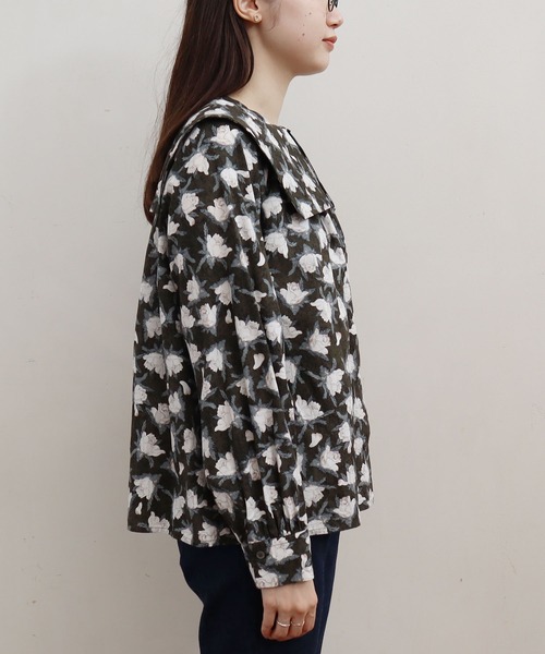 fig Ｌondon（フィグロンドン）の「ROSE　BL（シャツ/ブラウス・レディース・ダークブラウン/グリーン・FREE）」の17枚目の写真