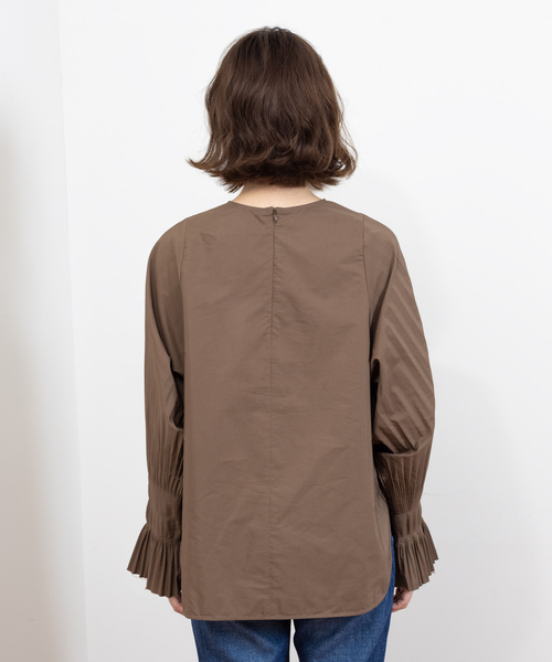 Rouge vif（ルージュヴィフ）の「プリーツブラウス（シャツ/ブラウス・レディース・ホワイト/ブラウン/ブラック/ホワイト系/ブラック系1・フリー）」の14枚目の写真