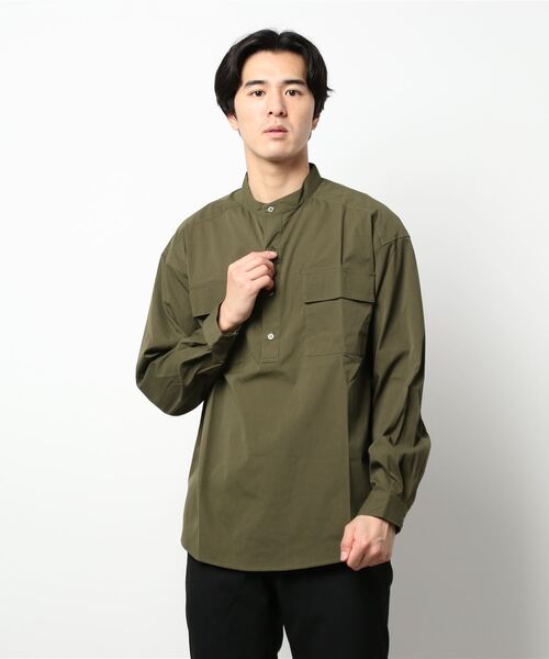 COTORICA（コトリカ）の「ポプリンバンドカラープルオーバーシャツ（シャツ/ブラウス・メンズ・カーキ/ベージュ・LARGE/MEDIUM）」の12枚目の写真