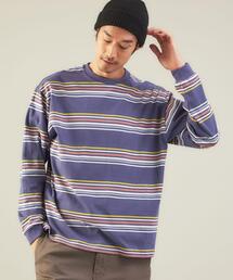 green label relaxing | ＜green label relaxing＞マルチボーダー クルーネック 長袖 カットソー(Tシャツ/カットソー)