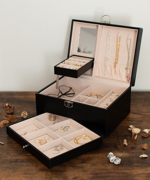 VitaFelice（ヴィータフェリーチェ）の「ジュエリーボックス（収納グッズ・レディース・ホワイト/ブラック・FREE）」の22枚目の写真