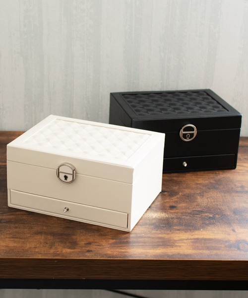 VitaFelice（ヴィータフェリーチェ）の「ジュエリーボックス（収納グッズ・レディース・ホワイト/ブラック・FREE）」の13枚目の写真