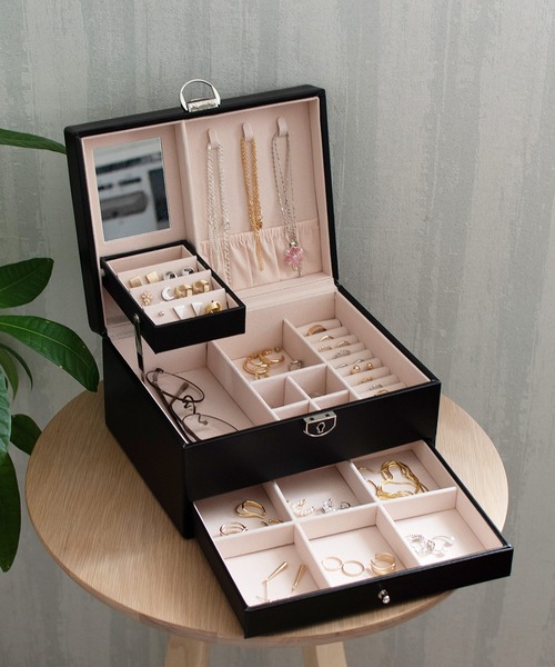 VitaFelice（ヴィータフェリーチェ）の「ジュエリーボックス（収納グッズ・レディース・ホワイト/ブラック・FREE）」の19枚目の写真