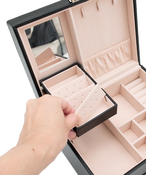 VitaFelice（ヴィータフェリーチェ）の「ジュエリーボックス（収納グッズ・レディース・ホワイト/ブラック・FREE）」の12枚目の写真