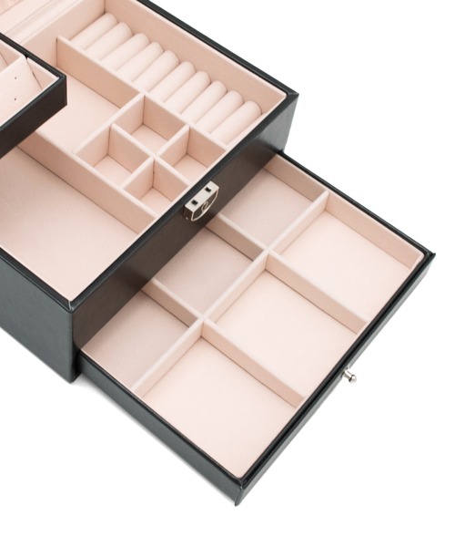 VitaFelice（ヴィータフェリーチェ）の「ジュエリーボックス（収納グッズ・レディース・ホワイト/ブラック・FREE）」の5枚目の写真