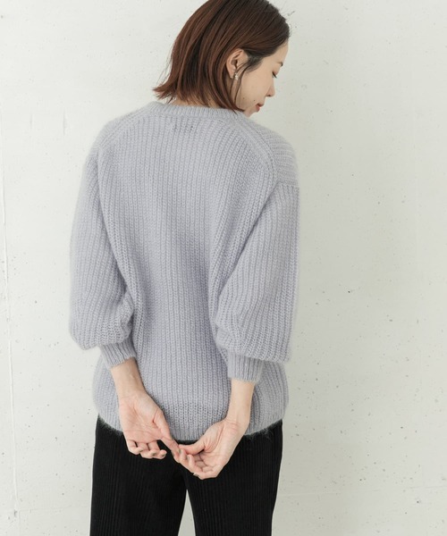 URBAN RESEARCH Sonny Label（アーバンリサーチサニーレーベル）の「モヘヤクルーネックニットプルオーバー（ニット/セーター・レディース・ライトグレー/ピンク/グリーン・FREE）」の16枚目の写真