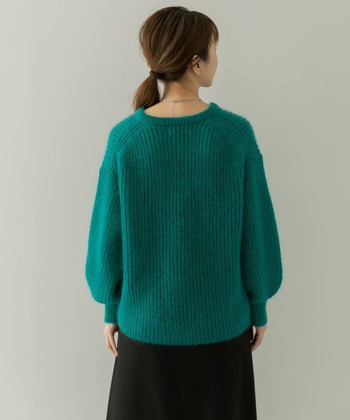 URBAN RESEARCH Sonny Label（アーバンリサーチサニーレーベル）の「モヘヤクルーネックニットプルオーバー（ニット/セーター・レディース・ライトグレー/ピンク/グリーン・FREE）」の8枚目の写真