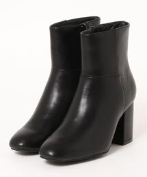 【V-SEVEN TWELVE THIRTY】チャンキーヒールショートブーツ
