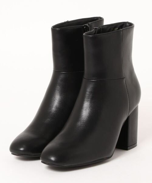 V SEVEN TWELVE THIRTY（ヴィセヴントゥエルヴサーティ）の「【V-SEVEN TWELVE THIRTY】チャンキーヒールショートブーツ（ブーツ・レディース・ブラック系その他4/グレイッシュベージュ/ブラック・L/M/S/LL）」の2枚目の写真