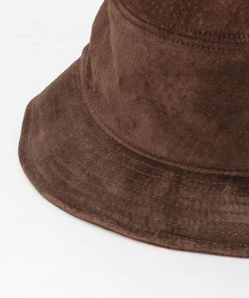 green label relaxing（グリーンレーベルリラクシング）の「＜RIDGEWOOD CAPS＞スエード バケットハット（ハット・メンズ・ダークブラウン/ブラック・FREE）」の3枚目の写真