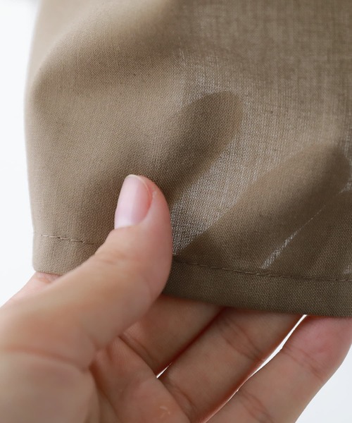 n'OrLABEL（ノアールレーベル）の「『アート柄アシメロングシャツ』（シャツ/ブラウス・レディース・ベージュ/グレー・1/2）」の9枚目の写真