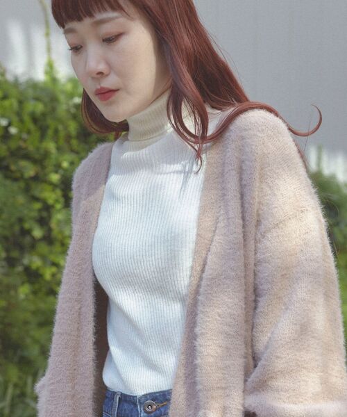 THE SHOP TK (ザ ショップ ティーケー )の「◆タートルニットプルオーバー(ニット/セーター・レディース・ブラック/オフホワイト/オレンジ系・12/13/14)」の2枚目の写真