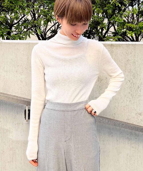 THE SHOP TK (ザ ショップ ティーケー )の「◆タートルニットプルオーバー(ニット/セーター・レディース・ブラック/オフホワイト/オレンジ系・12/13/14)」の8枚目の写真