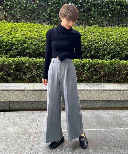 THE SHOP TK (ザ ショップ ティーケー )の「◆タートルニットプルオーバー(ニット/セーター・レディース・ブラック/オフホワイト/オレンジ系・12/13/14)」の9枚目の写真