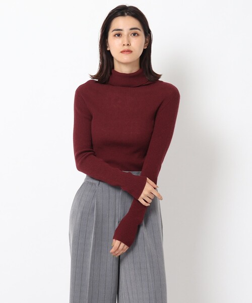 THE SHOP TK (ザ ショップ ティーケー )の「◆タートルニットプルオーバー(ニット/セーター・レディース・ブラック/オフホワイト/オレンジ系・12/13/14)」の12枚目の写真