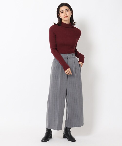 THE SHOP TK (ザ ショップ ティーケー )の「◆タートルニットプルオーバー(ニット/セーター・レディース・ブラック/オフホワイト/オレンジ系・12/13/14)」の18枚目の写真