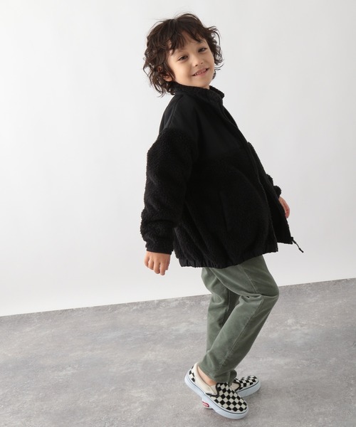 GLOBAL WORK（グローバルワーク）の「【キッズ】防風/洗えるボアジャケット/218308（その他アウター・キッズ・アイボリー/ブラック/グリーン・160cm/100cm/120cm/150cm/110cm/130cm/140cm）」の7枚目の写真