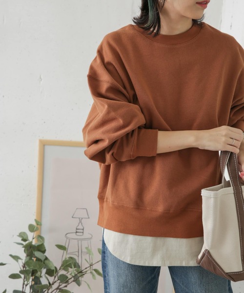 URBAN RESEARCH DOORS(アーバンリサーチドアーズ)の「スウェットクルーネックプルオーバー(スウェット・レディース・チャコールグレー/ブラウン/アイボリー・ONE)」の8枚目の写真