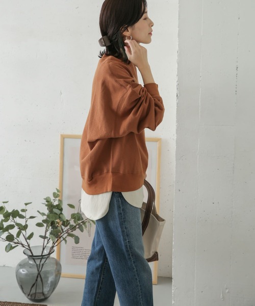 URBAN RESEARCH DOORS(アーバンリサーチドアーズ)の「スウェットクルーネックプルオーバー(スウェット・レディース・チャコールグレー/ブラウン/アイボリー・ONE)」の14枚目の写真