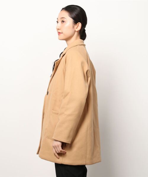 MAISON BREEZE(メゾンブリーズ)の「【MAISON BREEZE】シンプルミドルチェスターコート SCCH38(チェスターコート・レディース・ブラック/ベージュ・4/3)」の6枚目の写真