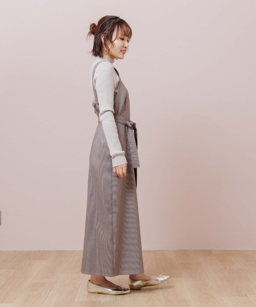 flower（フラワー）の「チェックエプロンワンピース（ワンピース・レディース・グレー/ベージュ・FREE）」の21枚目の写真