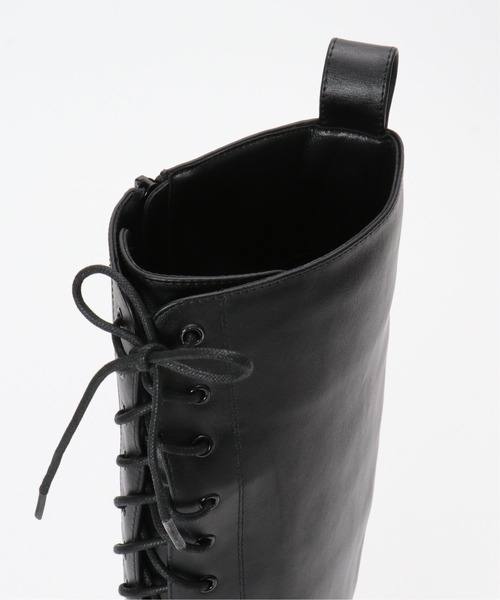 VENCEEXCHANGE（ヴァンスエクスチェンジ）の「タンクソールレースアップロングブーツ（ブーツ・レディース・ホワイト/ブラック・M/L）」の8枚目の写真