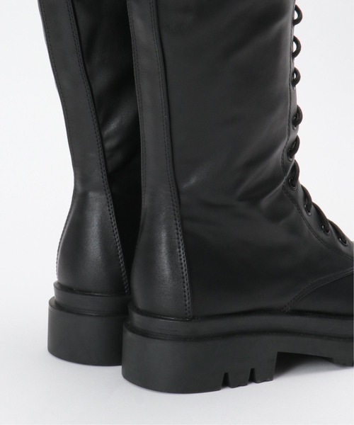 VENCEEXCHANGE（ヴァンスエクスチェンジ）の「タンクソールレースアップロングブーツ（ブーツ・レディース・ホワイト/ブラック・M/L）」の7枚目の写真