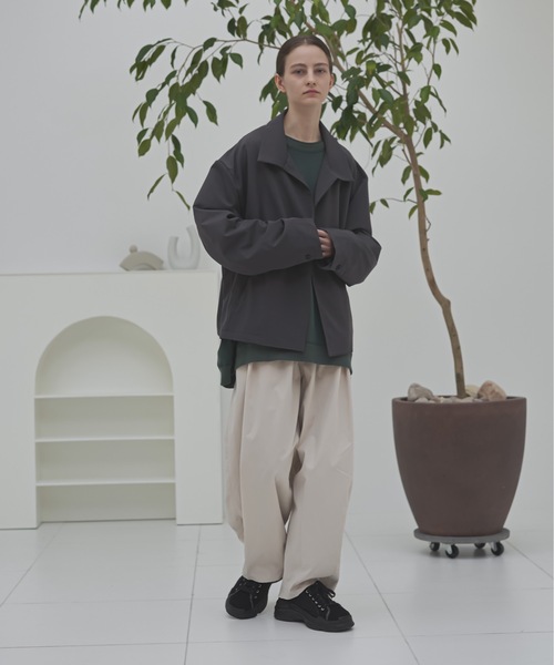 shiki tokyo(シキトウキョウ)の「Oversized Shirt Cardigan / オーバーサイズシャツカーディガン(カーディガン/ボレロ・メンズ・チャコールグレー/グレイッシュベージュ・SMALL/LARGE/MEDIUM)」の20枚目の写真