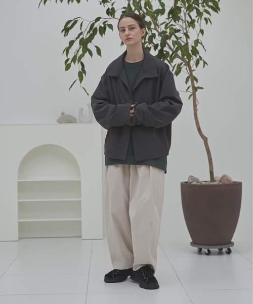 shiki tokyo(シキトウキョウ)の「Oversized Shirt Cardigan / オーバーサイズシャツカーディガン(カーディガン/ボレロ・メンズ・チャコールグレー/グレイッシュベージュ・SMALL/LARGE/MEDIUM)」の21枚目の写真