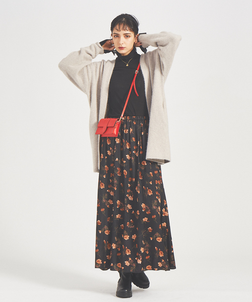 Rouge vif Anna（ルージュヴィフアンナ）の「フラワープリントマキシスカート（スカート・レディース・ブラック・フリー）」の3枚目の写真