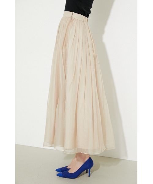 rienda（リエンダ）の「ボックスプリーツフレアスカート（スカート・レディース・ブラック/ベージュ/ピンク・SMALL/MEDIUM）」の5枚目の写真