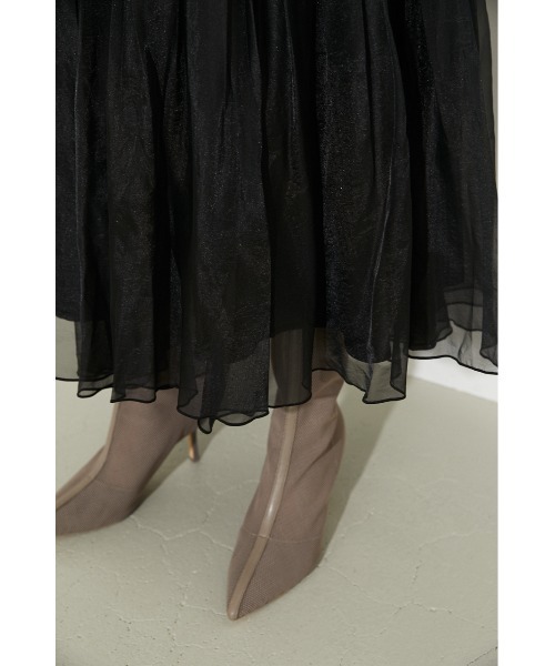 rienda（リエンダ）の「ボックスプリーツフレアスカート（スカート・レディース・ブラック/ベージュ/ピンク・SMALL/MEDIUM）」の9枚目の写真