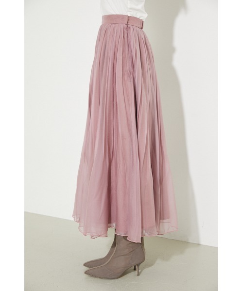 rienda（リエンダ）の「ボックスプリーツフレアスカート（スカート・レディース・ブラック/ベージュ/ピンク・SMALL/MEDIUM）」の7枚目の写真