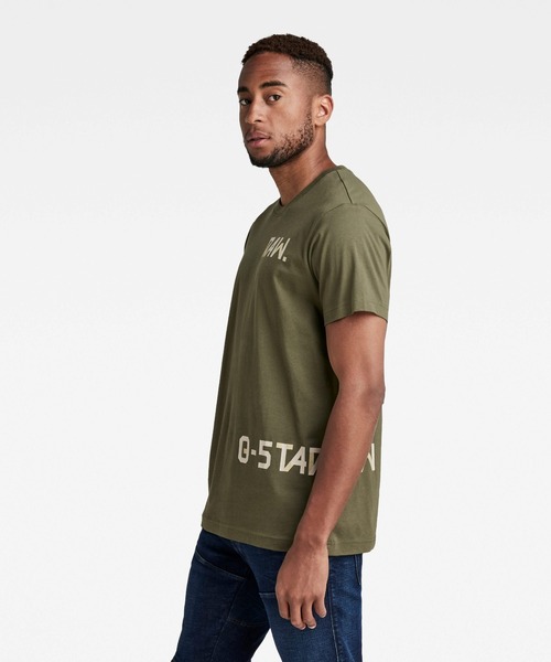 G-STAR(ジースター)の「MULTIPLE 7411 T-SHIRT/ロゴT(Tシャツ/カットソー・メンズ・グレー系その他/ダークオリーブ/ブラウン系その他・SMALL/X-SMALL/MEDIUM/LARGE/X-LARGE)」の8枚目の写真