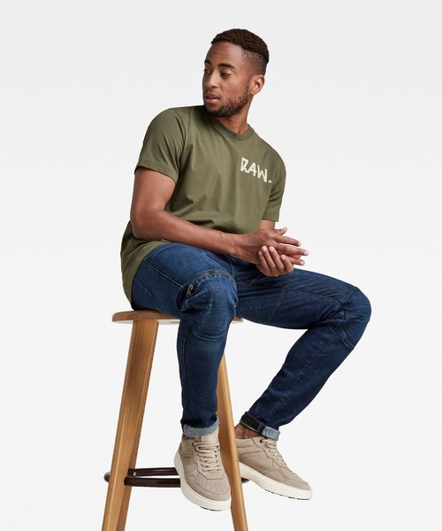 G-STAR(ジースター)の「MULTIPLE 7411 T-SHIRT/ロゴT(Tシャツ/カットソー・メンズ・グレー系その他/ダークオリーブ/ブラウン系その他・SMALL/X-SMALL/MEDIUM/LARGE/X-LARGE)」の11枚目の写真
