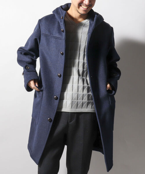 NOLLEY'S goodman（ノーリーズグッドマン）の「リバーメルトンフーデッドコート（ダッフルコート・メンズ・ネイビー/ブルー系その他7・SMALL/MEDIUM/LARGE/X-LARGE）」の2枚目の写真