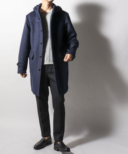NOLLEY'S goodman（ノーリーズグッドマン）の「リバーメルトンフーデッドコート（ダッフルコート・メンズ・ネイビー/ブルー系その他7・SMALL/MEDIUM/LARGE/X-LARGE）」の3枚目の写真