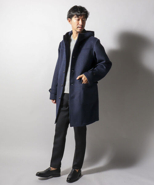 NOLLEY'S goodman（ノーリーズグッドマン）の「リバーメルトンフーデッドコート（ダッフルコート・メンズ・ネイビー/ブルー系その他7・SMALL/MEDIUM/LARGE/X-LARGE）」の4枚目の写真